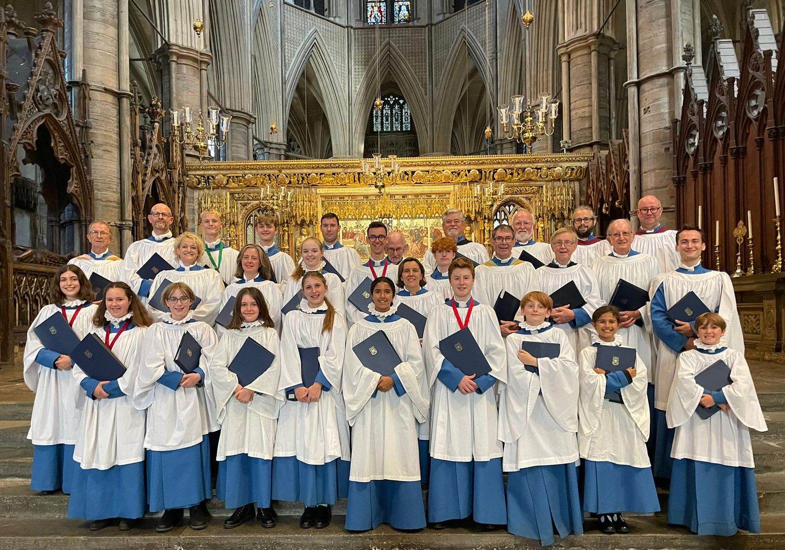 St Mary's Choir sang Evensong at Westminster Abbey in July 2023